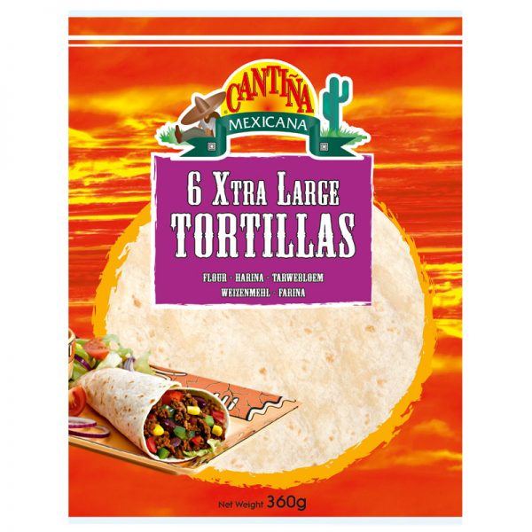 Cantina Mexicana 6 Xtra Large Tortillas 360g