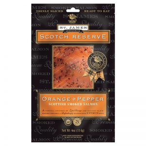 St. James Smokehouse Orange and Pepper Scottish Smoked Salmon Scotch Reserve 100g