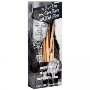 Casa Vecchio Mulino Breadsticks from Piedmont with Black Olives 300g