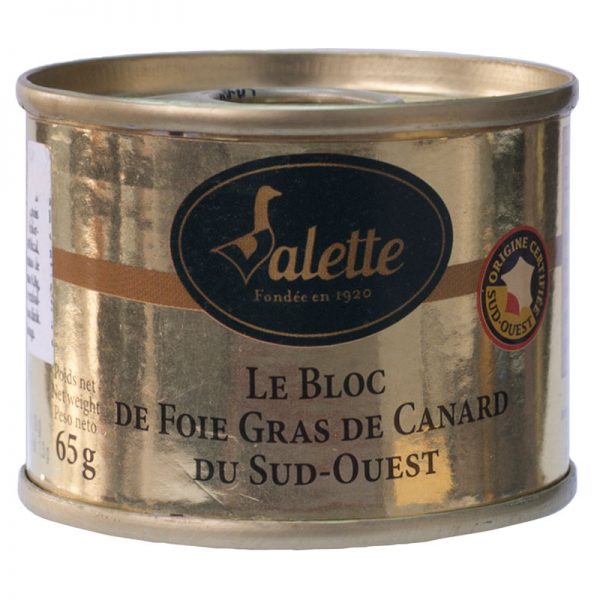 Bloco de Foie Gras de Pato IGP Sudoeste Valette 65g