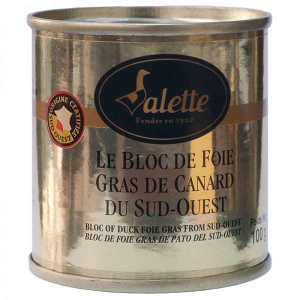 Foie Gras em Bloco Pato IGP Sudoeste Valette 100g