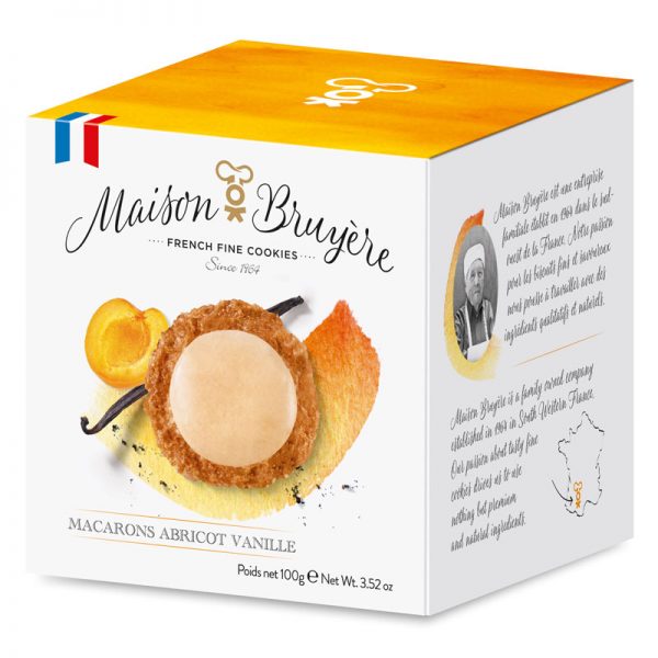 Macarons de Baunilha e Alperce Maison Bruyère 100g