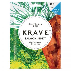 Salmon Jerky com Limão e Endro Krave 30g