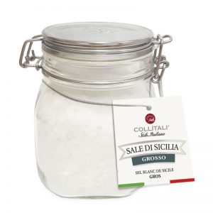 Collitali Coarse Sicily salt in big jar 860g