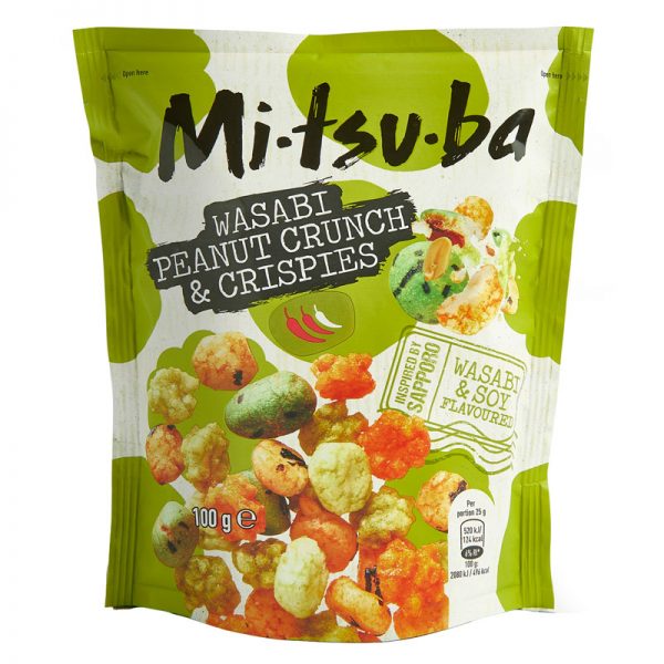 Snack de Arroz e Amendoins com Wasabi Mitsuba 100g