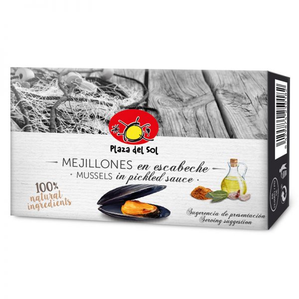 Mexilhões em Escabeche Plaza del Sol 115g