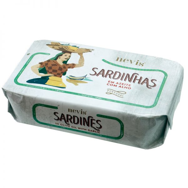Nevis Sardines in olive oil with garlic 120g