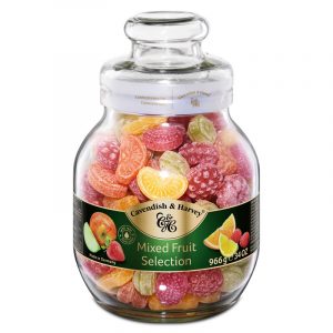 Rebuçados Seleção Tutti-Frutti em Frasco Grande Cavendish & Harvey 966g