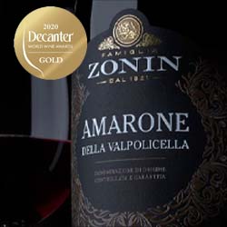 Medalha de Ouro para  o Vinho Amarone da Zonin