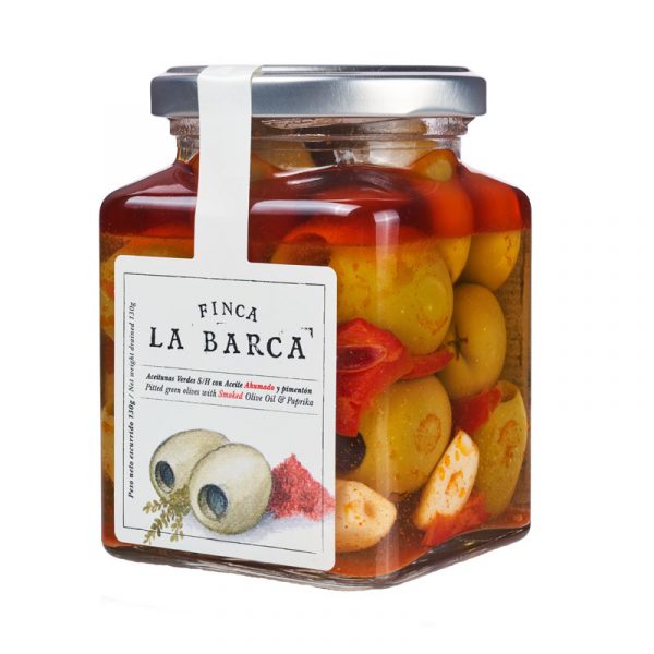 Finca La Barca Smoked Paprika Marinated Olives 300g