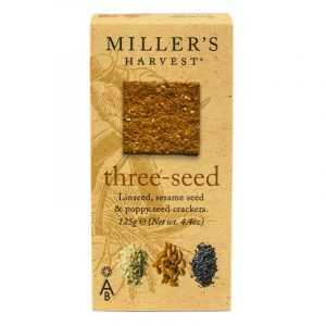 Crackers 3 Sementes Millers Harvest Artisan Biscuits 125g