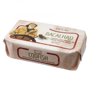 Bacalhau Cozido com Cebola em Azeite Virgem Extra Nevis 120g