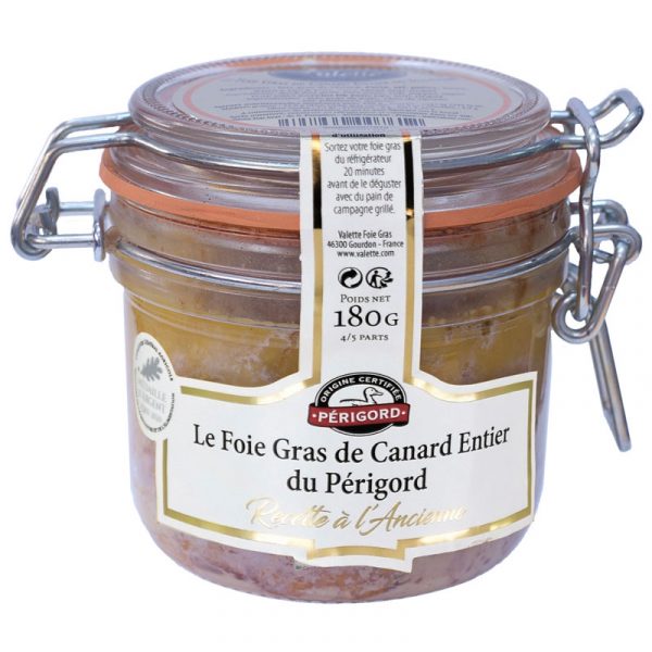 Foie Gras Inteiro de Pato du Périgord IGP Valette 180g