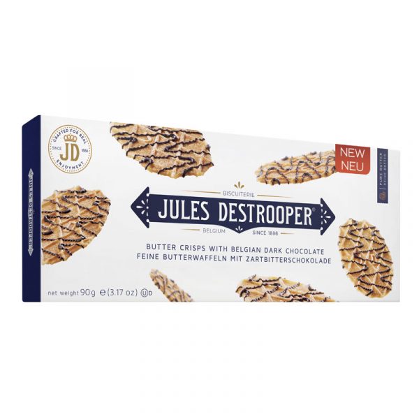 Jules Destrooper Butter Crisps with Belgian Dark Chocolate 175g
