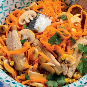 Carrot Spaghetti with Sardine Fillets | Socilink
