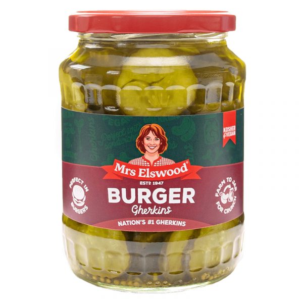 Mrs Elswood Burger Gherkins 670g