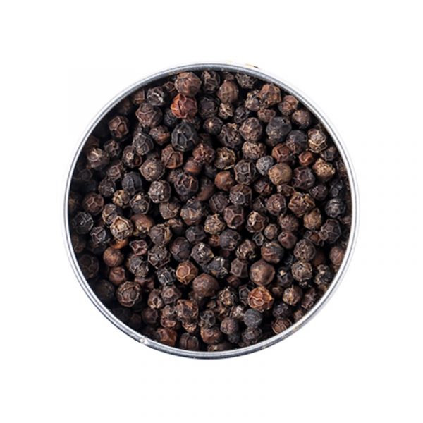 Black Penja pepper from Cameroon grown in the volcanic soil of the Penja Valley in Cameroon. The volcanic soils of Penja give the black pepper its aromas of camphor