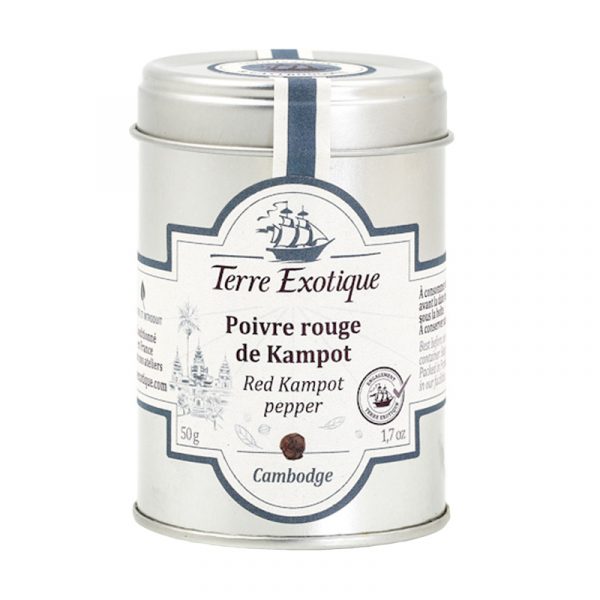 Kampot red pepper delivers a powerful and fruity aroma. Its taste combines the spicy