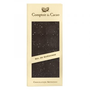 Tablete de Chocolate Preto com Sal Marinho Guerande Comptoir du Cacao 90g