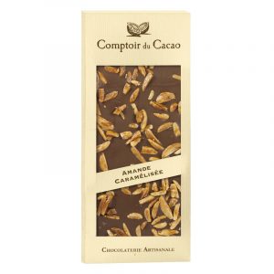 Tablete com Chocolate de Leite com Amêndoa Caramelizada Comptoir du Cacao 90g