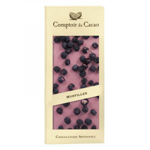 Comptoir du Cacao Ruby Chocolate Tablet with Blueberries 90g