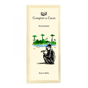 Tablete de Chocolate Preto 80% Uganda Comptoir du Cacao 80g