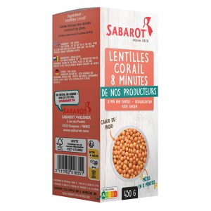 Lentilhas Vermelhas Sabarot 450g