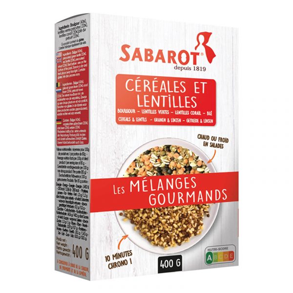 Mistura de Cereais e Lentilhas Sabarot 400g