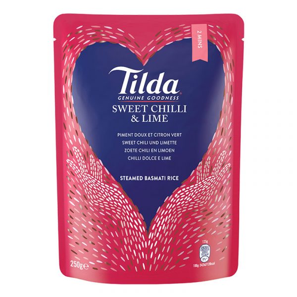 Tilda Steamed Basmati Rice Sweet Chilli & Lime 250g