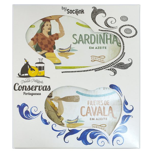 Conjuntos de Conservas Nº16 Sardinhas em Azeite e Filetes de Cavala em Azeite Nevis 2x120g