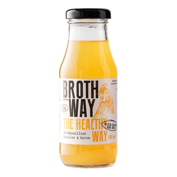 Caldo de Galinha e Cúrcuma Biológico Pronto a Beber Brothway 180ml