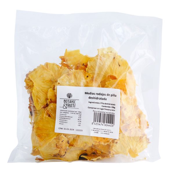 Botanic & Fruits Dried Pineapple Half Slices Bag 200g