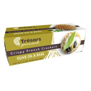 Tresors Gourmands Olive Oil & Basil Wafer Crackers  95g