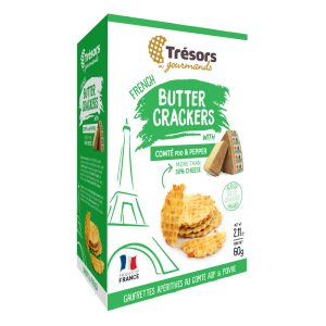 Crackers Manteiga com Queijo Comte e Pimenta Tresors Gourmands 60g