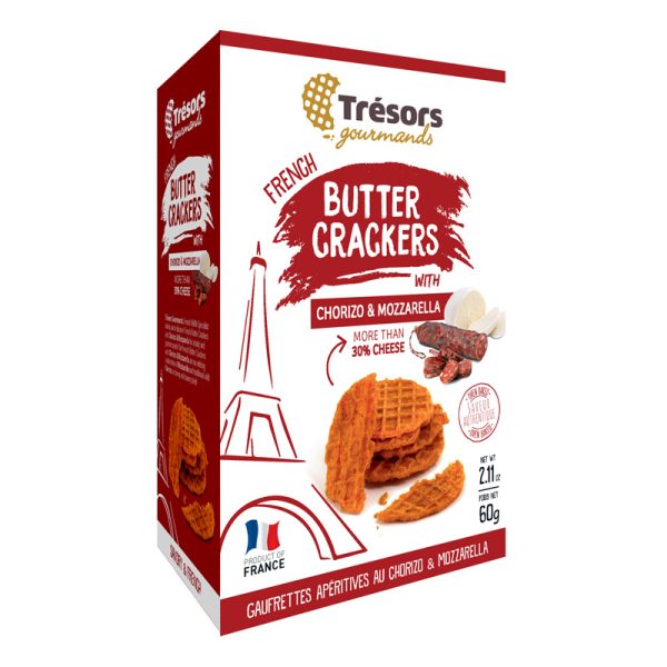 Tresors Gourmands Chorizo & Mozzarella Crackers 60g