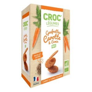 Crackers Biológicas de Cenoura e Cominhos Croc Legumes 40g