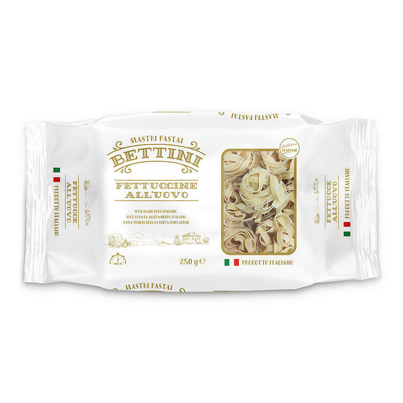 Massa Fettuccine com Ovo Mastri Pastai Bettini 250g Massa Fettuccine com Ovo Mastri Pastai Bettini 250g