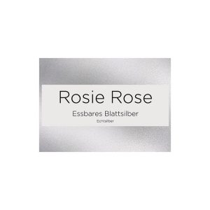 Folha Prata Fina Comestível 999 (6x6cm) Rosie Rose 5un