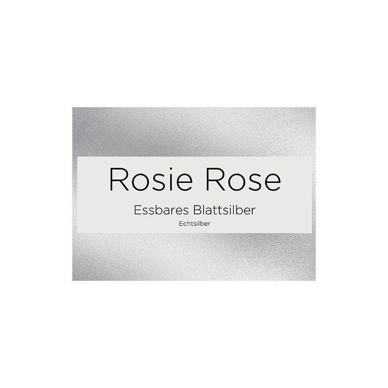 Rosie Rose Edible Silver Leaf Sheets 999 (6x6cm) 5un Rosie Rose Edible Silver Leaf Sheets 999 (6x6cm) 5un