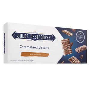 Jules Destrooper Caramelized Biscuits with Milk Chocolate 100g
