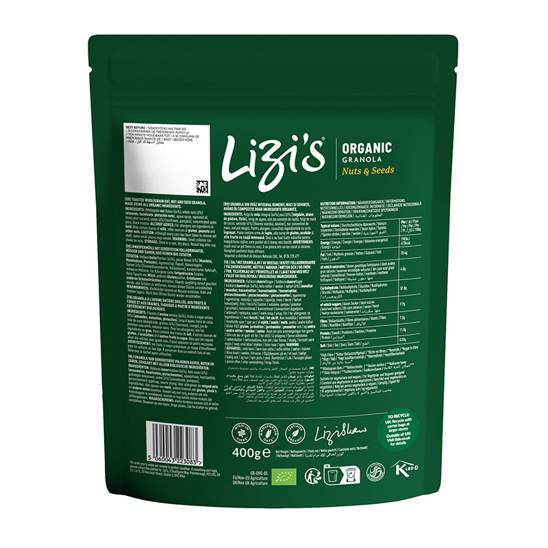 Lizis Organic Granola 400g - Image 2