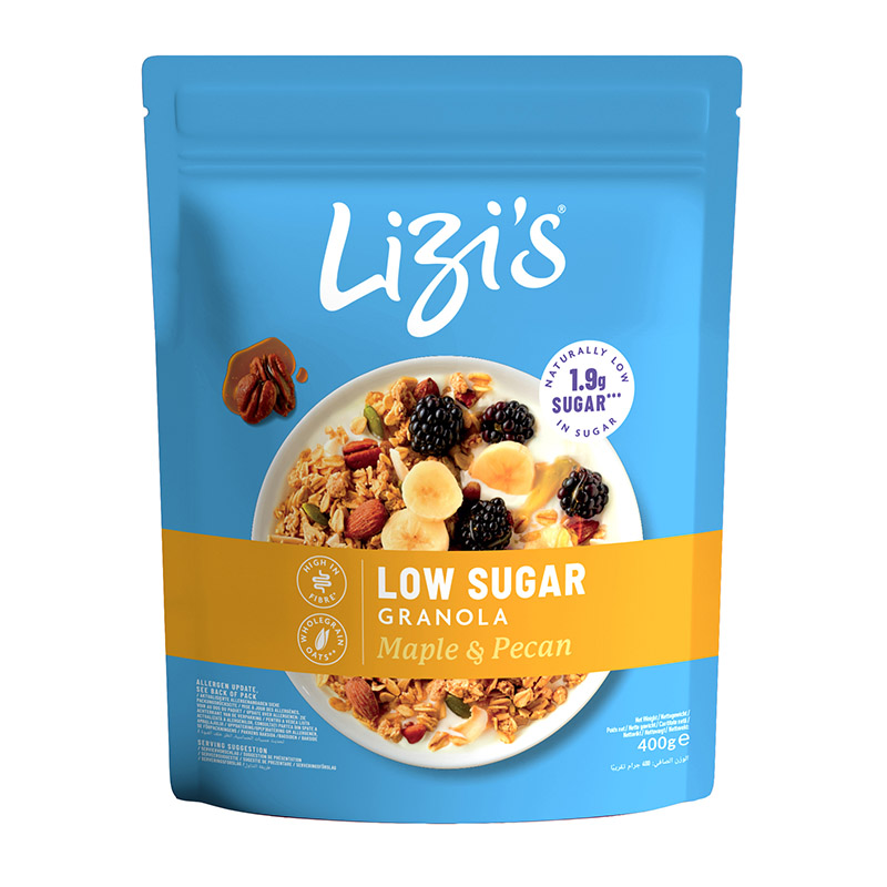 Lizis Granola Low Sugar Maple and Pecan 400g