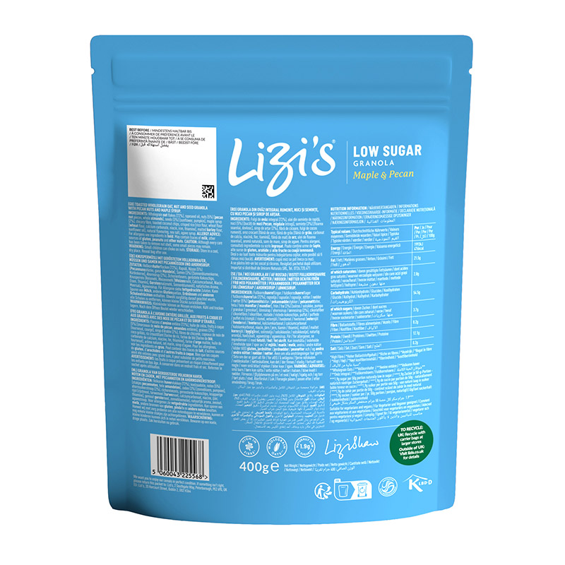 Lizis Granola Low Sugar Maple and Pecan 400g - Image 2