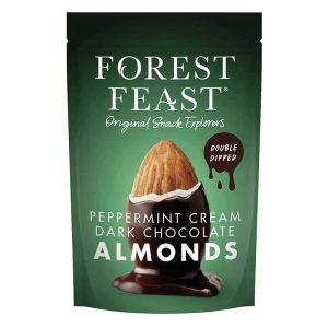 Forest Feast Peppermint Cream Dark Chocolate Almonds  120g