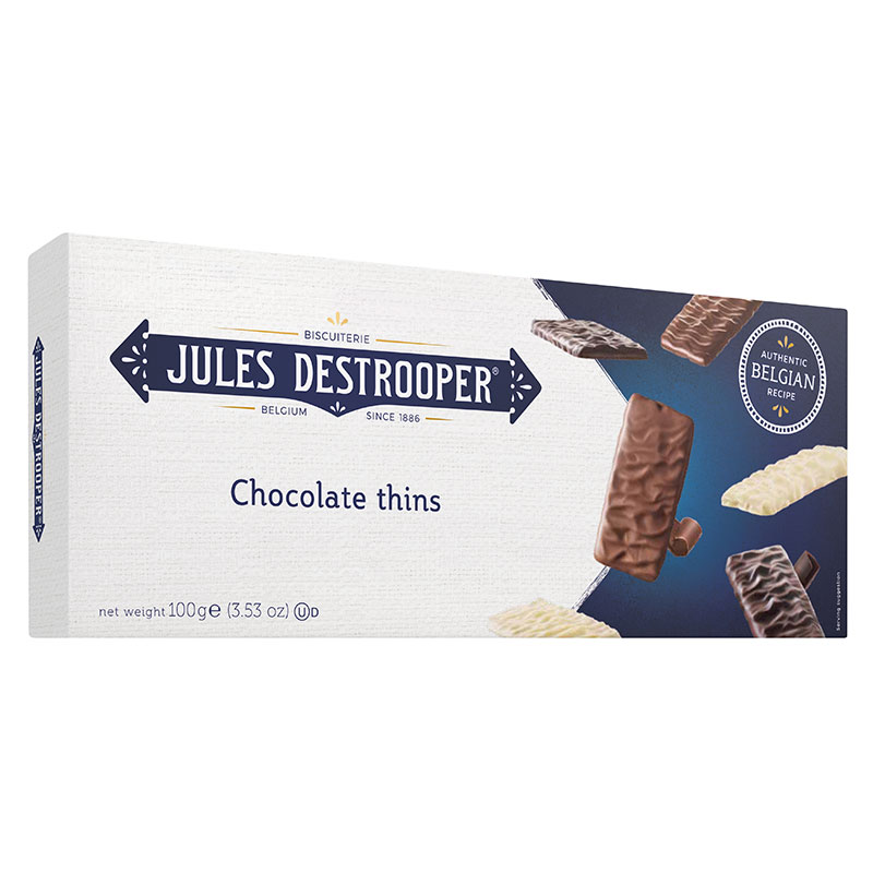 Jules Destrooper Belgian Chocolate Thins 100g