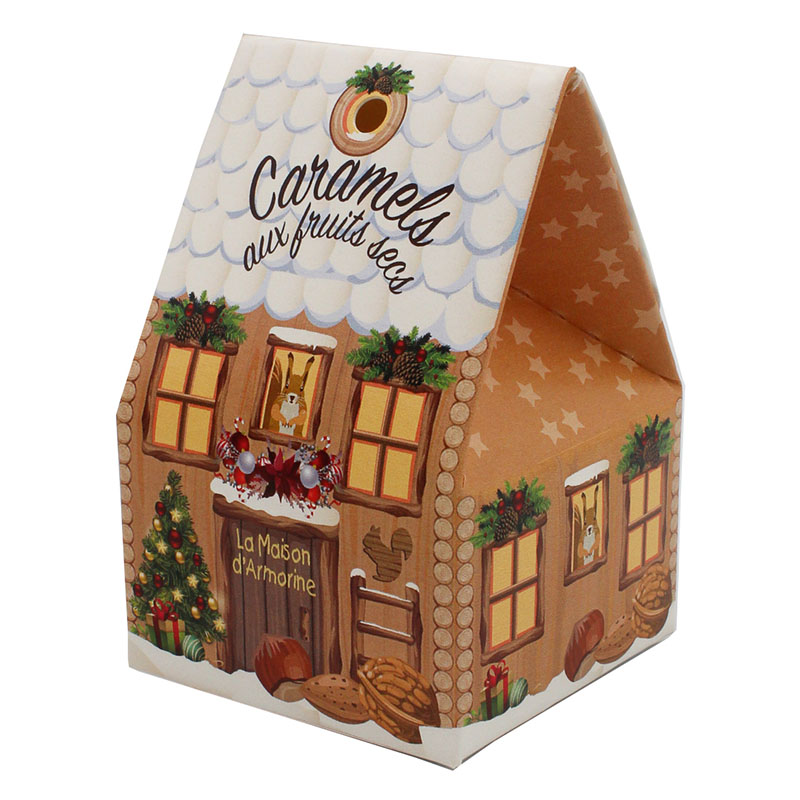 La Maison Armorine Salted Butter Caramels with Hazelnuts in Chatet Carton 40g