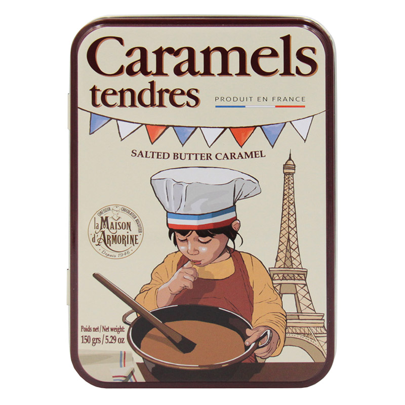 La Maison Armorine Salted Butter Caramel Sweets Frenchy Gift Tin 150g