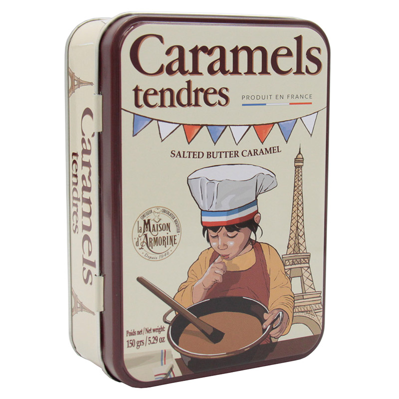 La Maison Armorine Salted Butter Caramel Sweets Frenchy Gift Tin 150g - Image 2